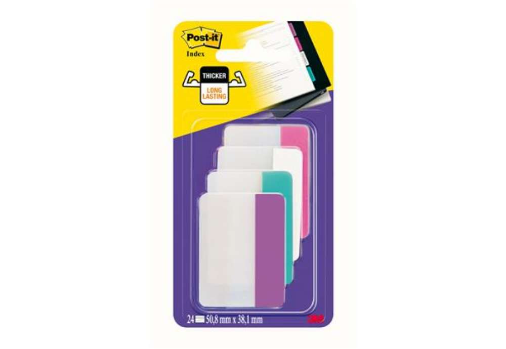 Immagine di Segnapagina Post it? Index Strong - 686-PWAV - per archivio - 50,8 x 38,1 mm - rosa/bianco/turchese/