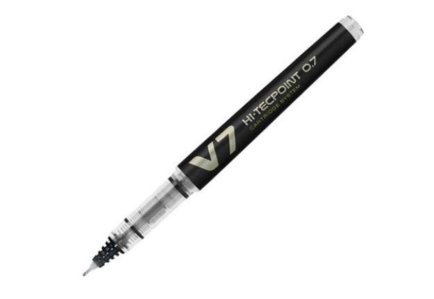 Immagine di Roller Hi Tecpoint V7 ricaricabile Begreen con cappuccio  - punta 0,70mm - nero - Pilot
