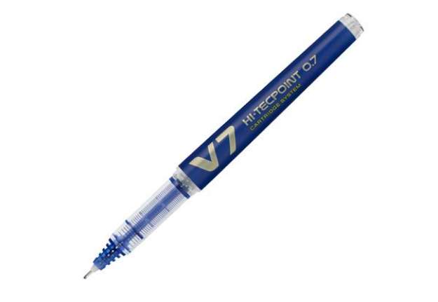Immagine di Roller Hi Tecpoint V7 ricaricabile Begreen con cappuccio - punta 0,70mm - blu  - Pilot