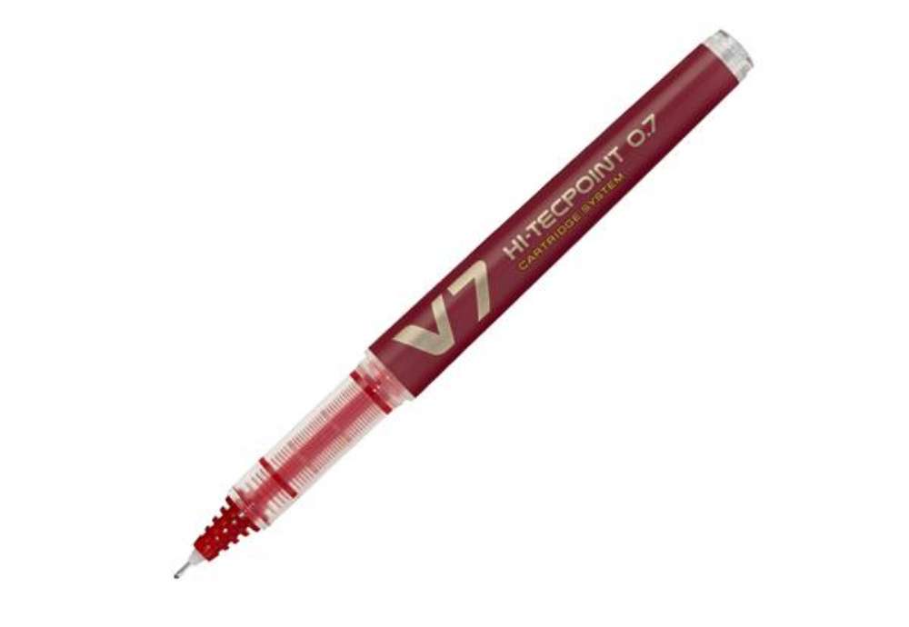 Immagine di Roller Hi Tecpoint V7 ricaricabile Begreen con cappuccio  - punta 0,70mm - rosso - Pilot