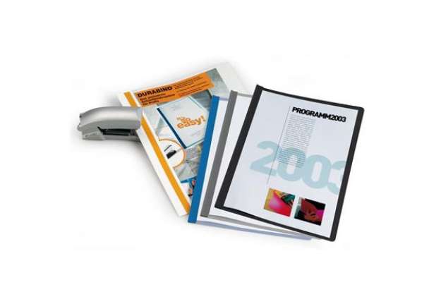 Immagine di Cartellina per rilegatura Durabind - PVC - 21x29,7 cm - grigio - Durable