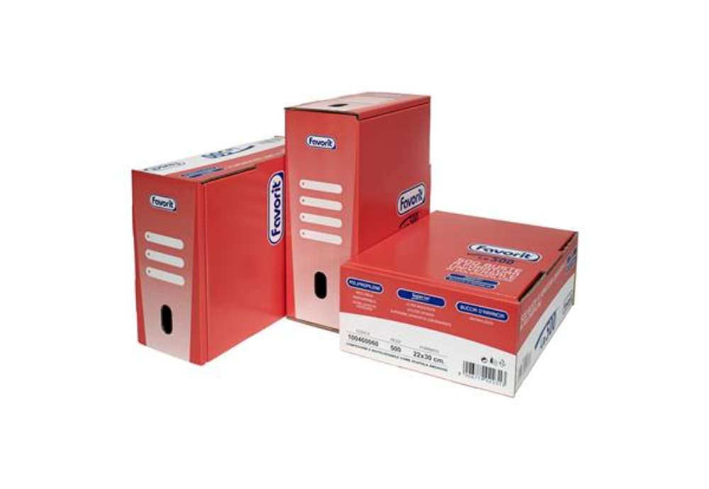 Immagine di Buste forate La 500 - Superior - buccia - 22 x 30 cm - trasparente - Favorit - conf. 500 pezzi