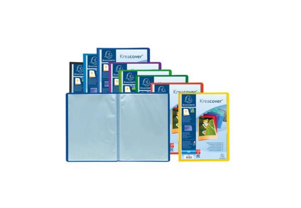 Immagine di Portalistini personalizzabile Kreacover - 21x29,7cm - 30 buste - colori assortiti - Exacompta