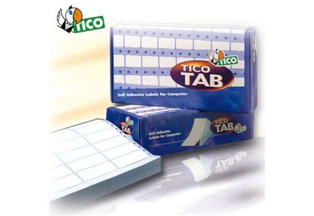 Immagine di Etichette adesive a modulo continuo TAB 3 - in carta - corsia tripla - permanenti - 102 x 36,2 mm -