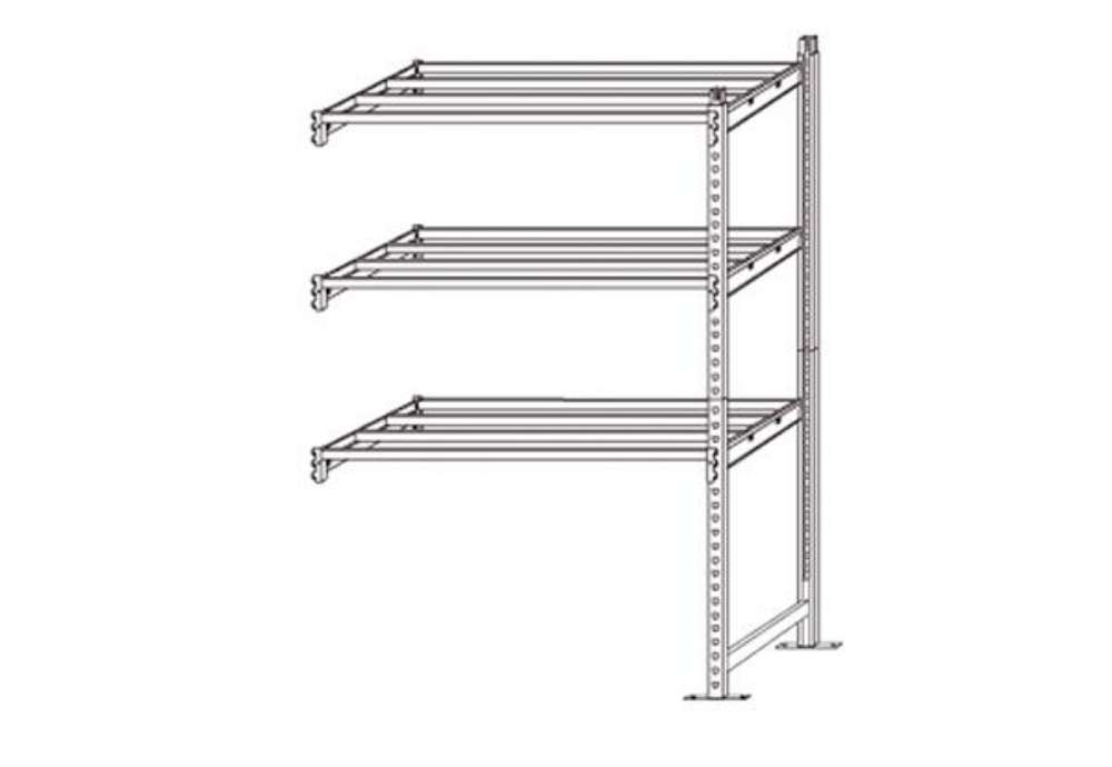 Immagine di Scaffale Rang'Eco 300 - modulo aggiunta - 3 ripiani - portata ripiano 300 kg - 100 x 60 x 200 cm - a