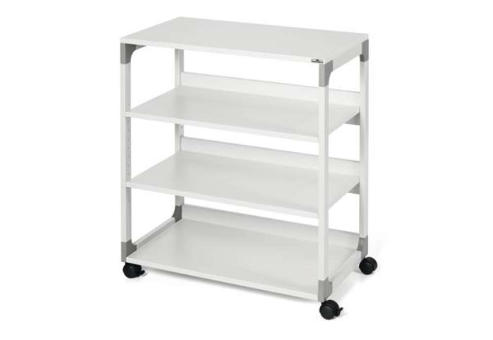 Immagine di Mobile/carrello Multifunzione System 88 - con ruote - 4 ripiani - 75 x 43,2 x 87,9 cm - grigio - Dur