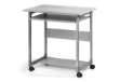 Immagine di Pc Workstation System 75 FH - con ruote - 3 ripiani - 75 x 53,4 x 77 cm - grigio - Durable