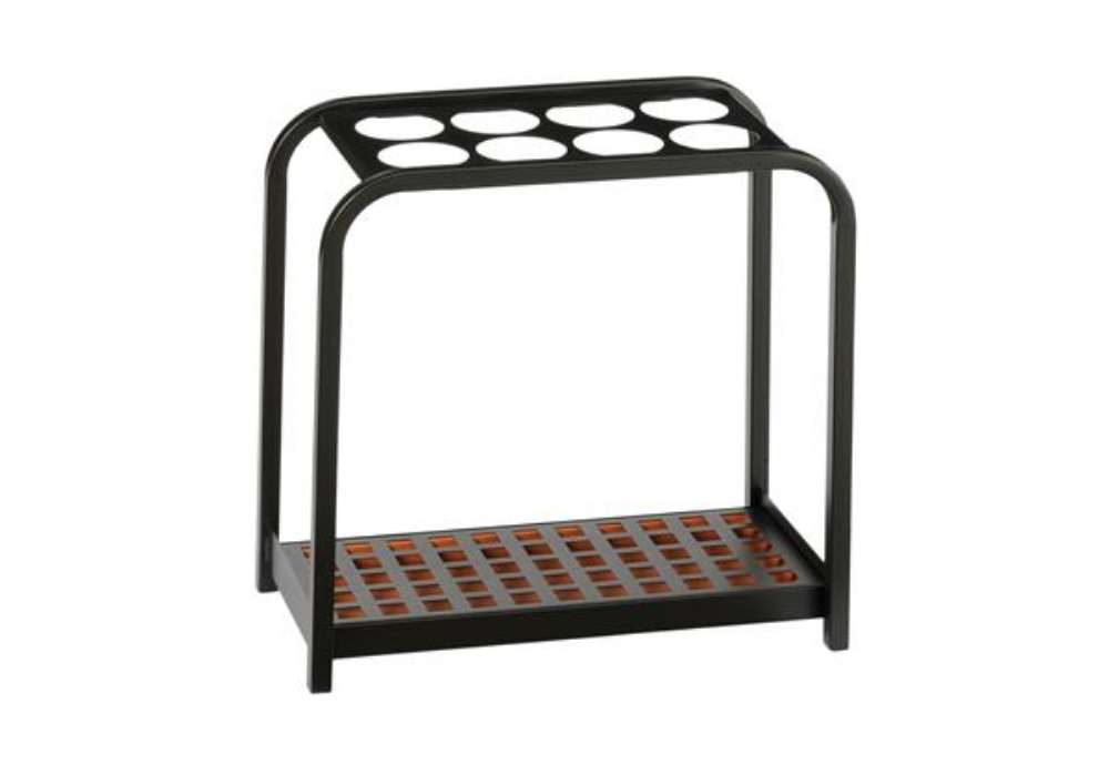 Immagine di Portaombrelli Multi - 8 posti - 52 x 26 x 54 cm - nero/acciaio - Medial