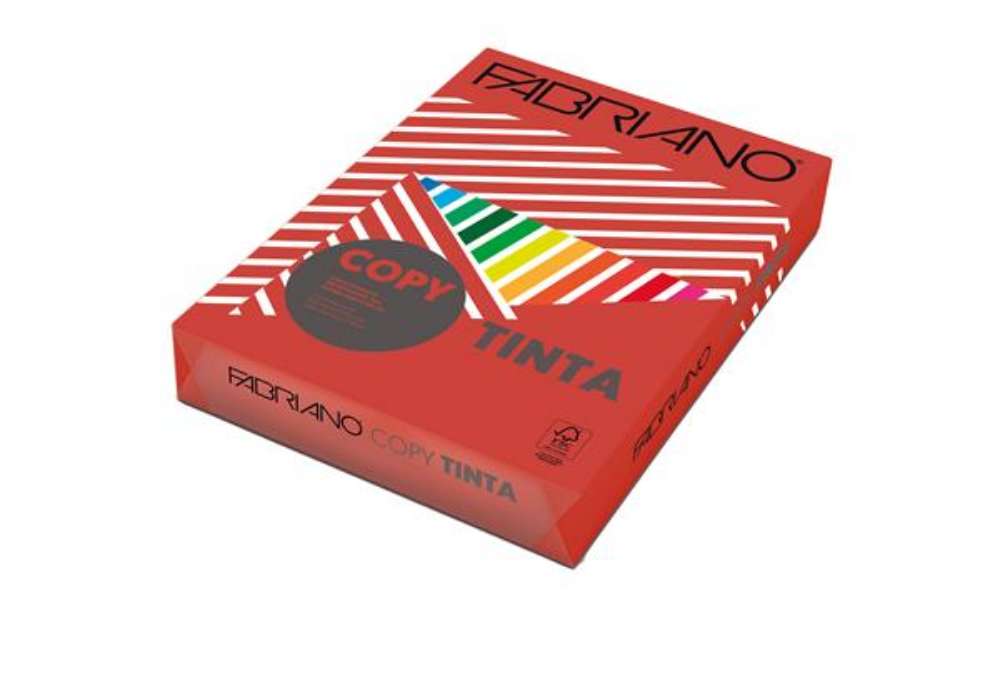 Immagine di Carta Fabriano Colore - A4 - 160 gr - colori forti rosso - Fabriano - conf. 250 fogli