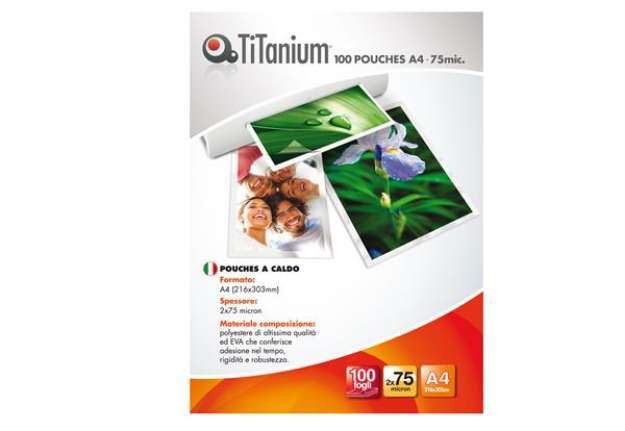 Immagine di Pouches - A4 - 216x303 mm - 2x75 micron - Titanium - conf. 100 pezzi
