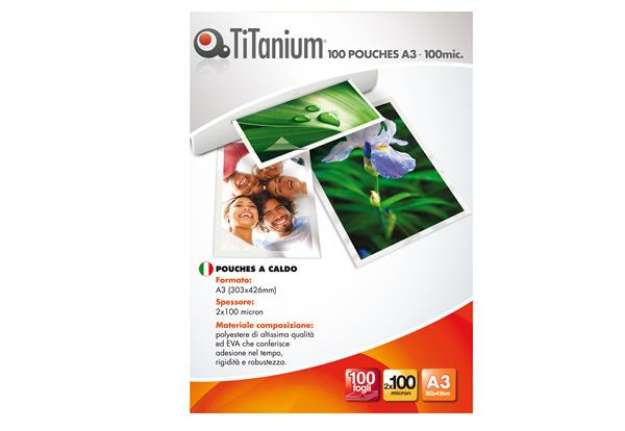 Immagine di Pouches - A3 - 303x426 mm - 2x100 micron - Titanium - conf. 100 pezzi