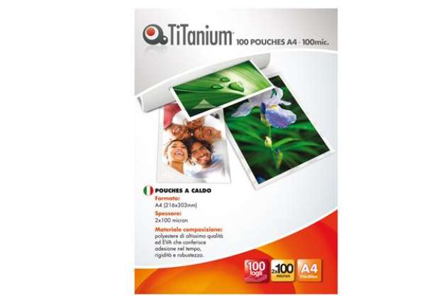 Immagine di Pouches - A4 - 216x303 mm - 2x100 micron - Titanium - conf. 100 pezzi