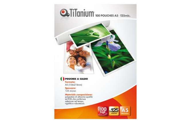 Immagine di Pouches - A5 - 154x216mm - 2x125 micron - Titanium - conf. 100 pezzi