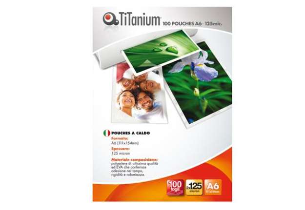 Immagine di Pouches - A6 - 111x154 mm - 2x125 micron - Titanium - conf. 100 pezzi