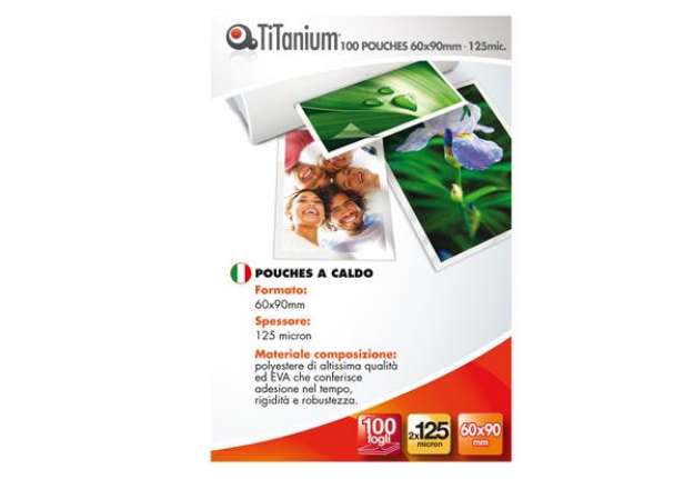 Immagine di Pouches - business card - 60x90 mm - 2x125 micron - Titanium - conf. 100 pezzi