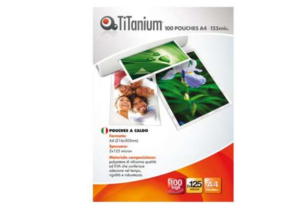 Immagine di Pouches - A4 - 216x303 mm - 2x250 micron - Titanium - conf. 100 pezzi