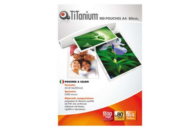 Immagine di Pouches - A4 - 216x303 mm - 2x80 micron - Titanium - conf. 100 pezzi