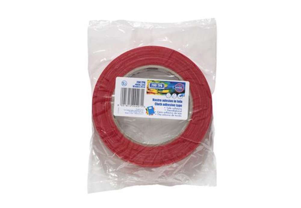 Immagine di Nastro adesivo telato TPA 200 - 19 mm x 25 m - tela plastificata - rosso - Eurocel