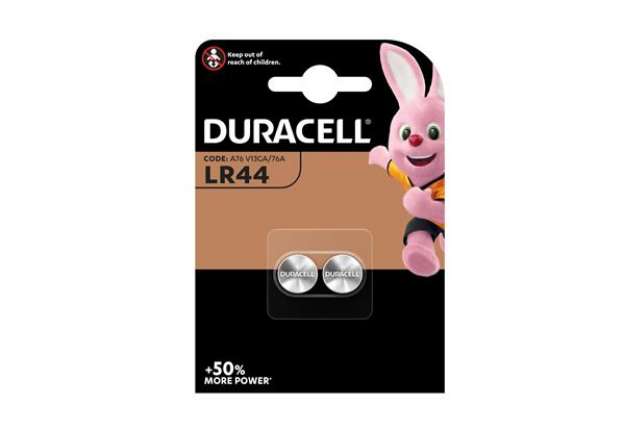 Immagine di Micorpila LR44 - 1,5V - a pastiglia - alcalina - Duracell - blister 2 pezzi