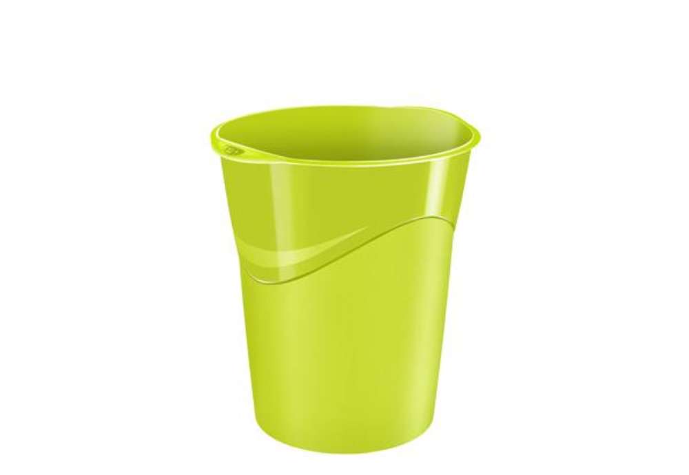 Immagine di Cestino Gloss - altezza 33,4 cm - diametro 30,5 cm - 14 L - verde anice - CEP