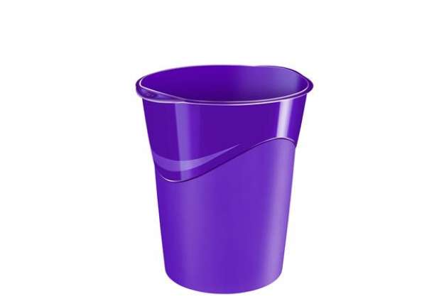 Immagine di Cestino Gloss - altezza 33,4 cm - diametro 30,5 cm - 14 L - viola - CEP
