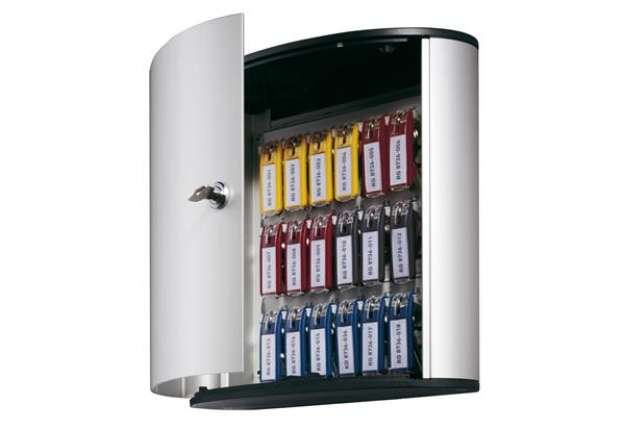Immagine di Cassetta portachiavi da parete Key Box - 30,2x11,8x28 cm - 18 posti - grigio - Durable