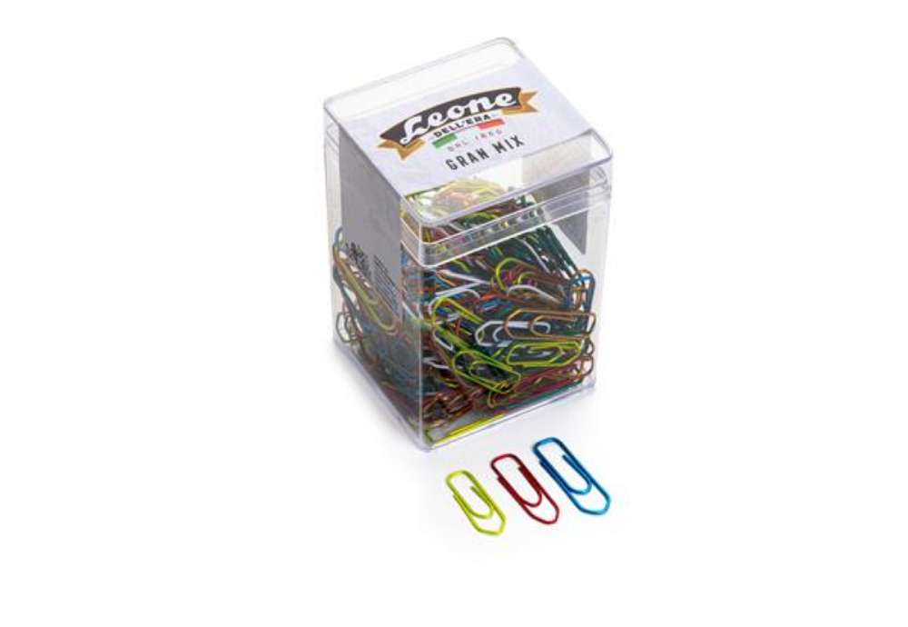 Immagine di Fermagli - colori e misure assortite - 125 gr - metallo - Leone