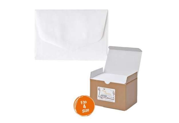 Immagine di Scatola 100 buste bianche - Bristol - 75 x 112mm - Rex Sadoch