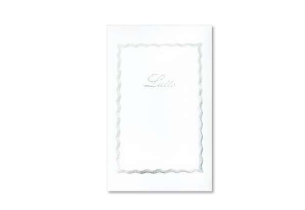 Immagine di Taschetta 10 biglietti + 10 buste - Lutto - bianco - 90 x 140 mm - 240 gr - Rex Sadoch