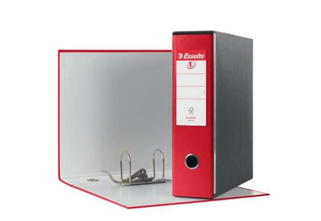 Immagine di Registratore Eurofile G53 - dorso 8 cm - commerciale 23x30 cm - rosso vivida - Esselte