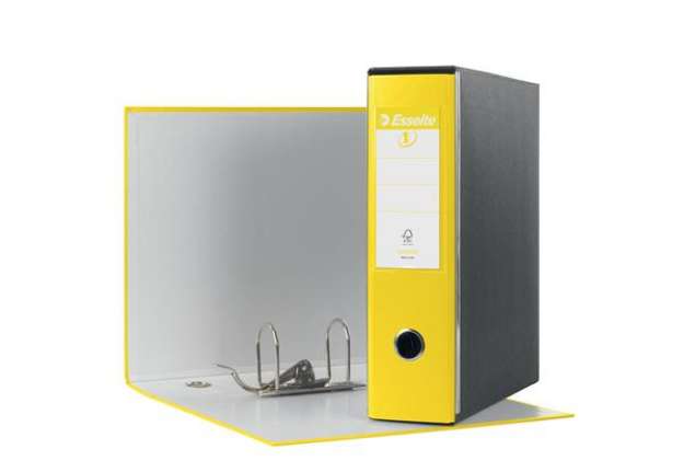 Immagine di Registratore Eurofile G53 - dorso 8 cm - commerciale 23x30 cm - giallo vivida - Esselte