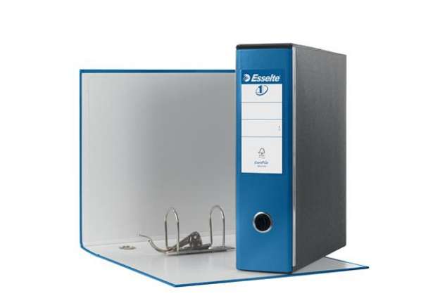 Immagine di Registratore Eurofile G53 - dorso 8 cm - commerciale 23x30 cm - blu metallizzato - Esselte