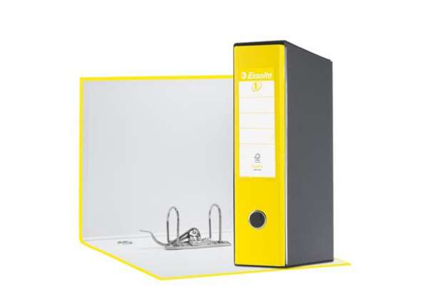 Immagine di Registratore Eurofile G55 - dorso 8 cm - protocollo 23x33 cm - giallo vivida - Esselte