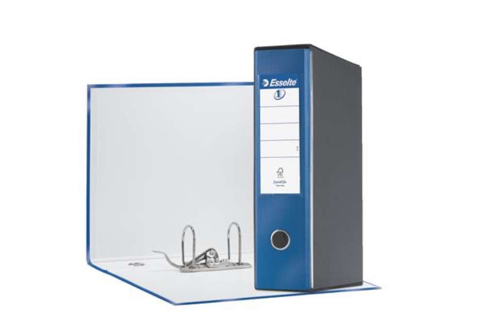 Immagine di Registratore Eurofile G55 - dorso 8 cm - protocollo 23 x 33 cm - blu metallizzato - Esselte
