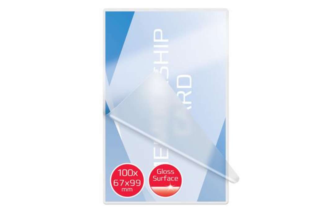Immagine di Pouches per plastificazione - badge - 67x99 mm - 2x125 micron - GBC - conf. 100 pezzi