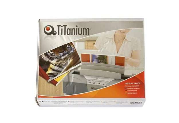 Immagine di Cartelline termiche Grain - 12 mm - bianco - Titanium - scatola 50 pezzi