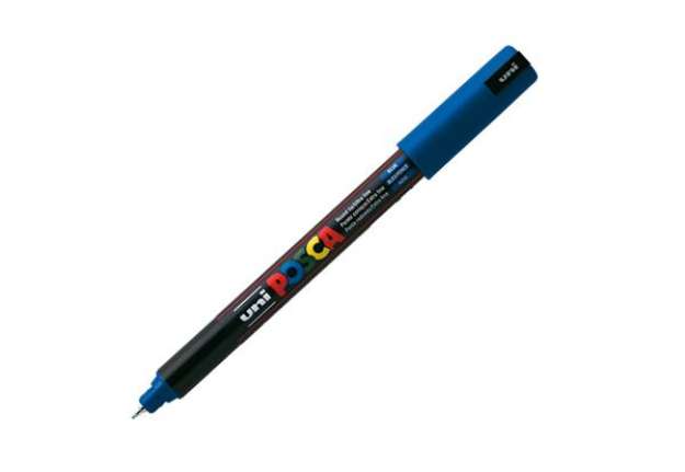Immagine di Marcatore a base d'acqua Uni Posca Pen PC1M - punta extra fine 0,7mm - blu - Uni Mitsubishi
