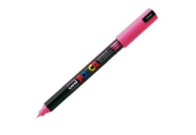 Immagine di Marcatore a base d'acqua Uni Posca Pen PC1M - punta extra fine 0,7mm - rosa - Uni Mitsubishi