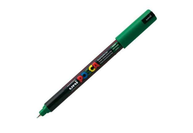Immagine di Marcatore a base d'acqua Uni Posca Pen PC1M - punta extra fine 0,7mm - verde  - Uni Mitsubishi