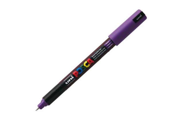 Immagine di Marcatore a base d'acqua Uni Posca Pen PC1M - punta extra fine 0,7mm - viola  - Uni Mitsubishi