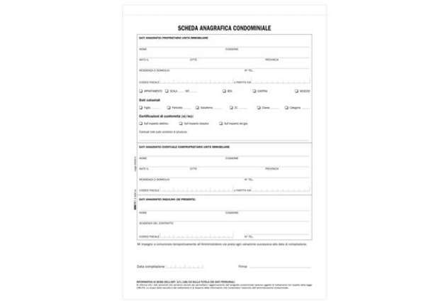 Immagine di Modello richiesta dati anagrafici proprietario/affittuario - 2 copie - A4 - 29 x 21cm - Edipro