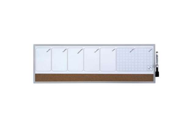 Immagine di Organizer magnetico con calendario settimanale - 58,5 x 19 cm - orizzontale - Nobo
