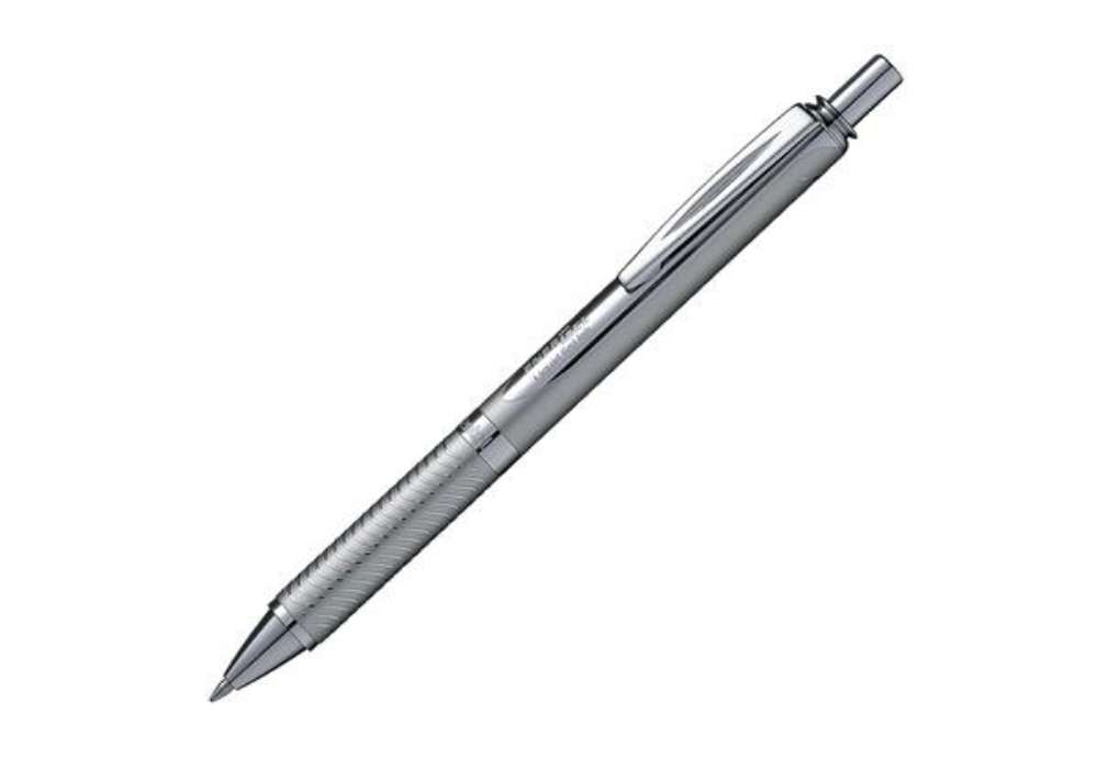 Immagine di Roller a scatto Energel Sterling - punta 0,7mm - fusto acciaio - Pentel