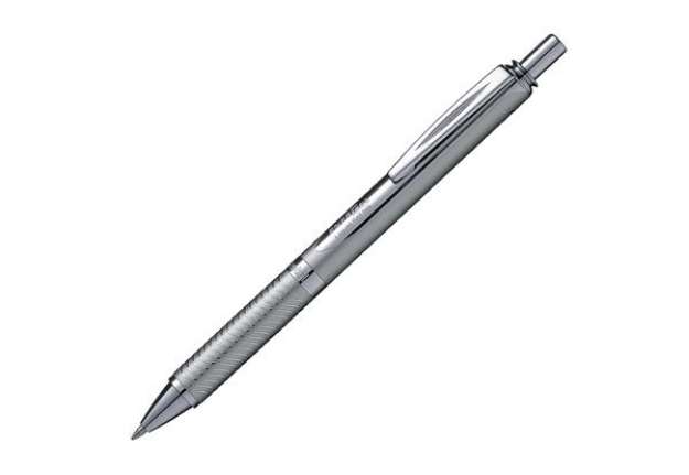 Immagine di Roller a scatto Energel Sterling - punta 0,7mm - fusto acciaio - Pentel