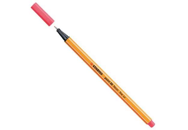 Immagine di Fineliner Point 88 - tratto 0,4 mm - rosso neon 040 - Stabilo