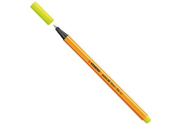Immagine di Fineliner Point 88 - tratto 0,4 mm - giallo neon 024 - Stabilo