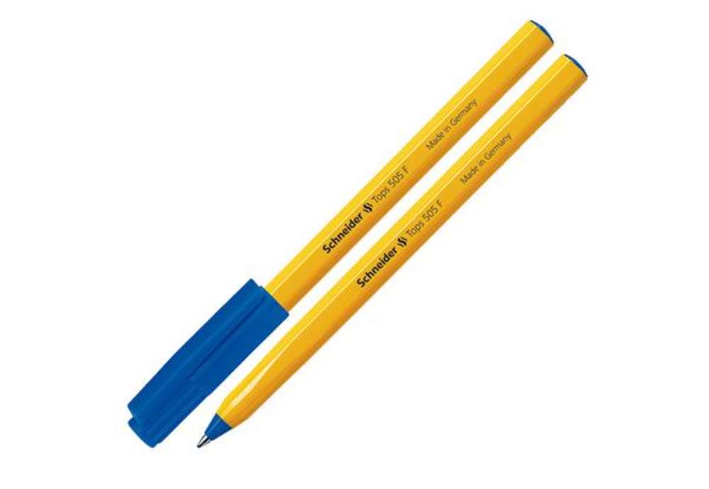 Immagine di Penna a sfera con cappuccio Tops 505  - punta 0,5mm - blu - Schneider
