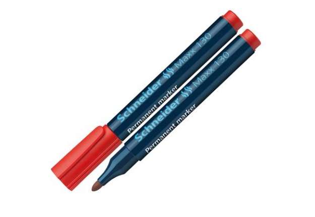 Immagine di Marcatore permanente Maxx 130 - punta conica - Tratto 1,00-3,00mm - rosso - Schneider