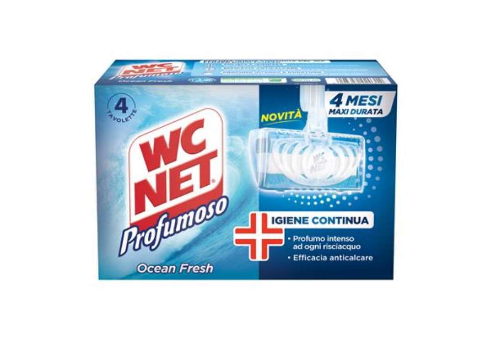 Immagine di Tavoletta Profumoso Ocean Fresh - WC Net - 4 gabbiette da 34 gr