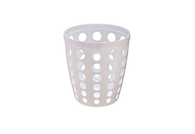 Immagine di Gettacarte traforato - diametro 28 cm - altezza 27 cm - 12 L - bianco - Medial International